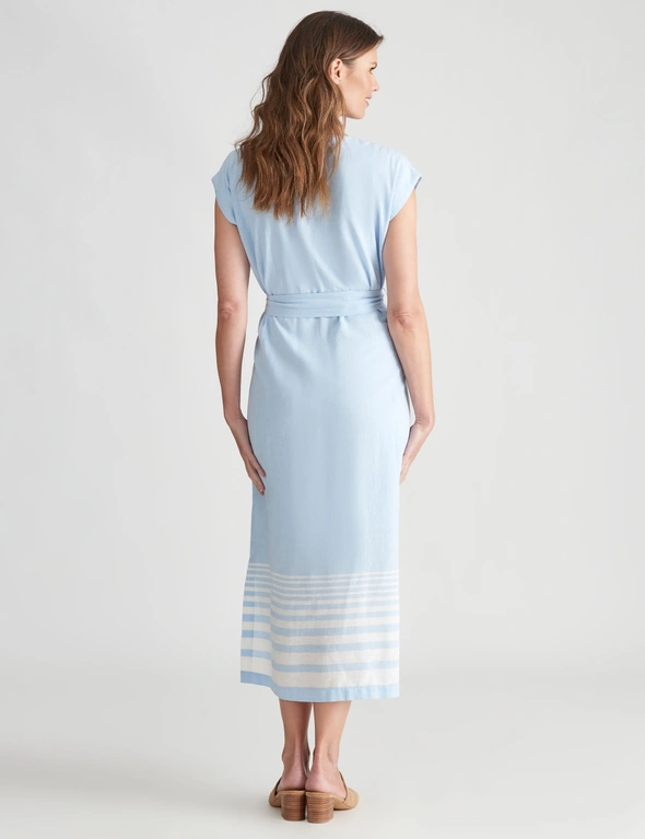 W.Lane Side Split Tie Stripe Dress, hi-res image number null