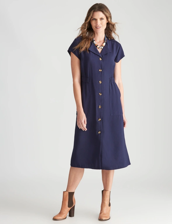 W.Lane Button Through Tie Pocket Dress, hi-res image number null