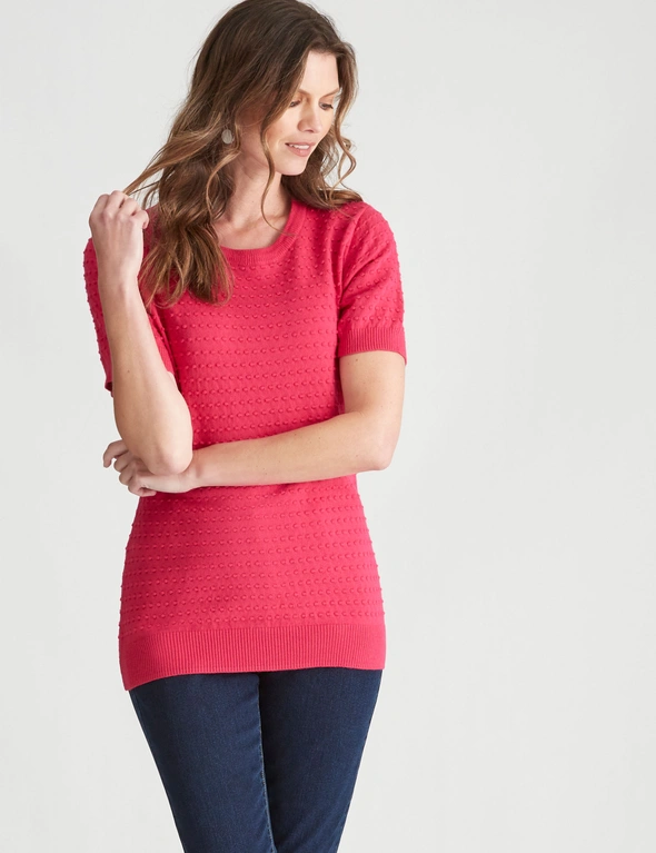 W.Lane Dobby Button Pullover Top, hi-res image number null