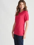 W.Lane Dobby Button Pullover Top, hi-res