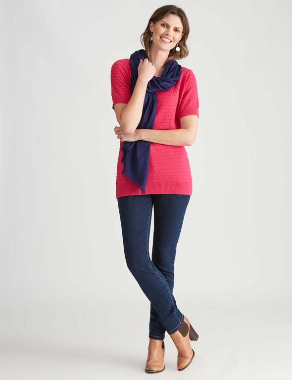 W.Lane Dobby Button Pullover Top, hi-res image number null