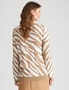 W.Lane Zebra Jacquard Pullover Top, hi-res