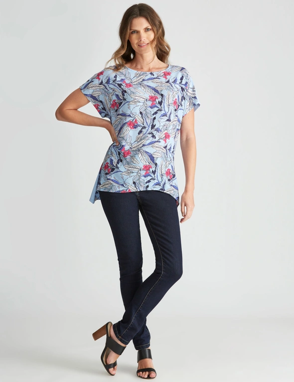 W.Lane Abstract Leaf Print Top, hi-res image number null