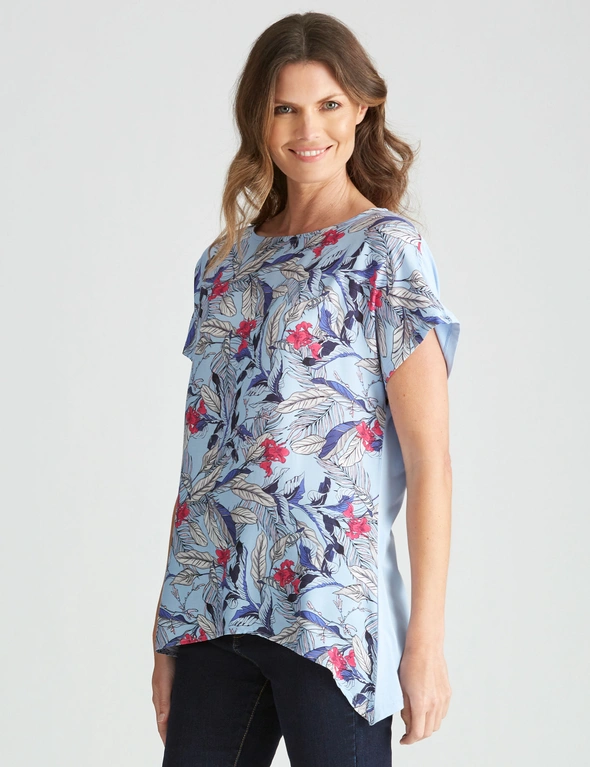 W.Lane Abstract Leaf Print Top, hi-res image number null