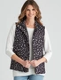 W.Lane Lacquer Print Quilted Puffer Vest, hi-res