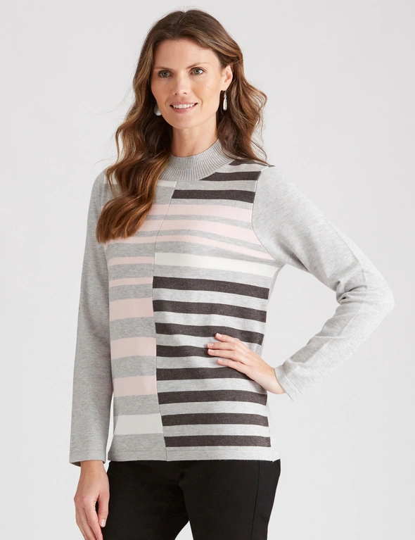 W.Lane Colour Block Cowl Pullover Top, hi-res image number null