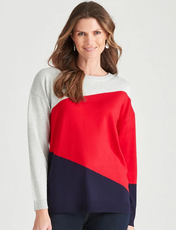 W.Lane Colour Block Pullover, hi-res image number null