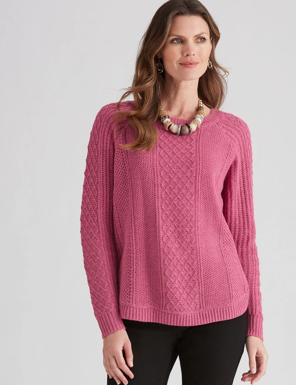 W.Lane Curved Cable Pullover, hi-res image number null