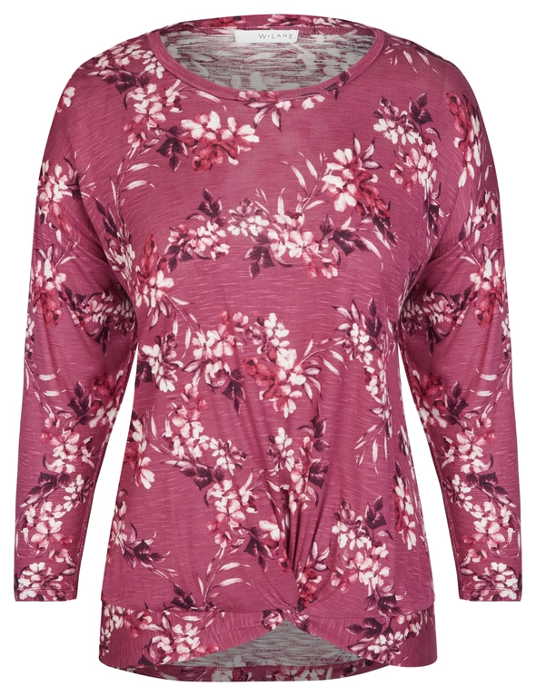 W.Lane Floral Print Knot Front Top, hi-res image number null
