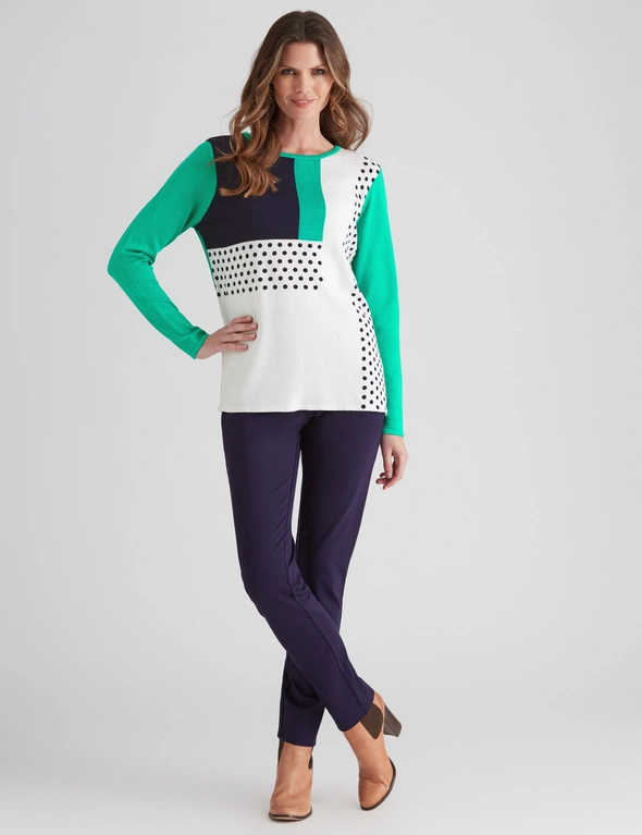 W.Lane Abstract Colour Block Pullover Top, hi-res image number null