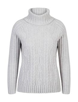 W.Lane Cowl Neck Cable Pullover