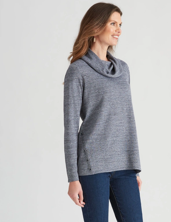 W.Lane Button Cowl Neck Top, hi-res image number null
