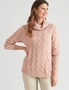 W.Lane Zipped Detail Cable Pullover Top, hi-res