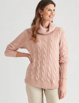 W.Lane Zipped Detail Cable Pullover Top
