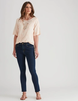 W.Lane Linen Embroidered Top