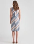 W.Lane Linen Stripe Wrap Dress, hi-res