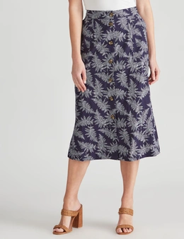 W.Lane Linen Spot Skirt