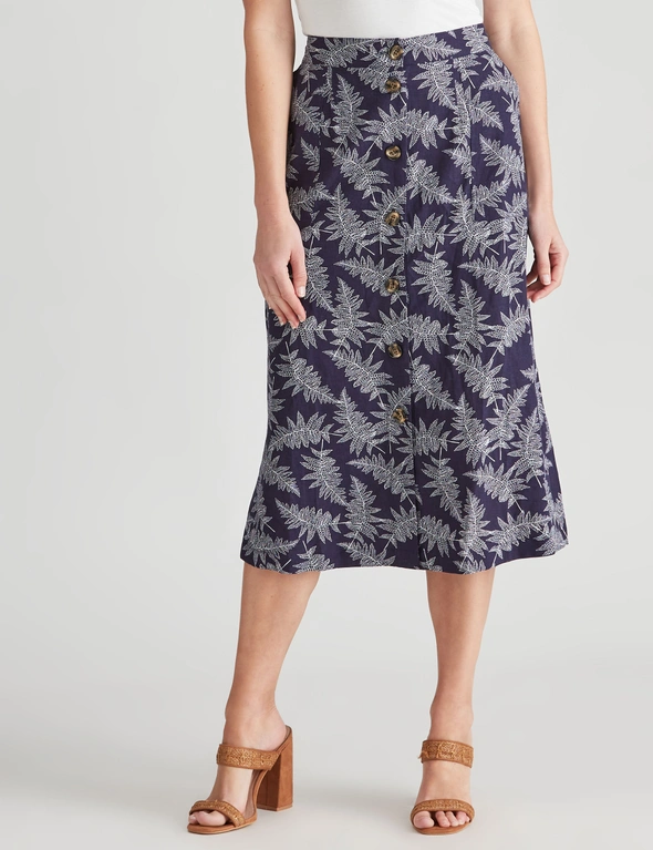 W.Lane Linen Spot Skirt, hi-res image number null