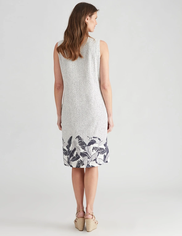 W.Lane Linen Tropical Printed Shift Dress, hi-res image number null