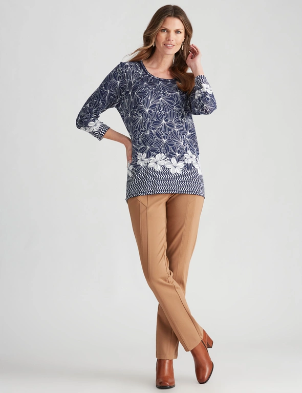 W.Lane Floral Placement Printed Pullover Top, hi-res image number null