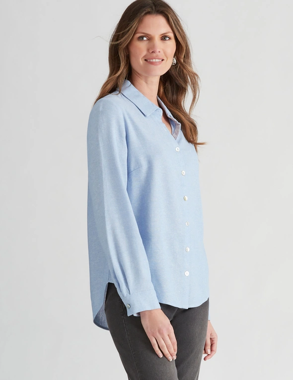 W.Lane Cotton Contrast Detail Shirt, hi-res image number null