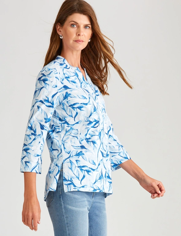 W.Lane Cotton Abstract Longline Shirt, hi-res image number null