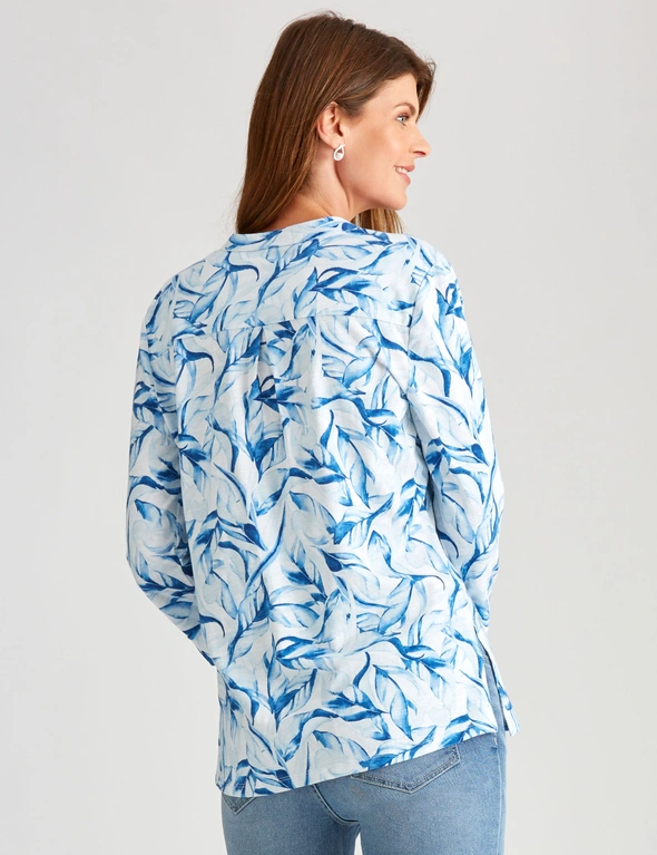 W.Lane Cotton Abstract Longline Shirt, hi-res image number null