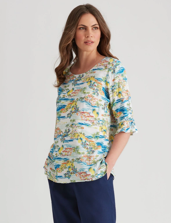 W.Lane Scenic Frill Sleeve Top, hi-res image number null