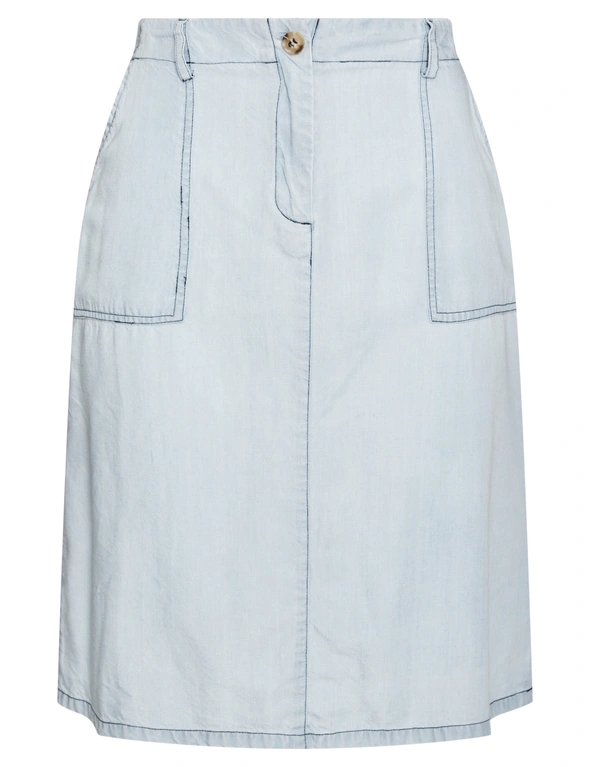 W.Lane Chambray A-Line Skirt, hi-res image number null