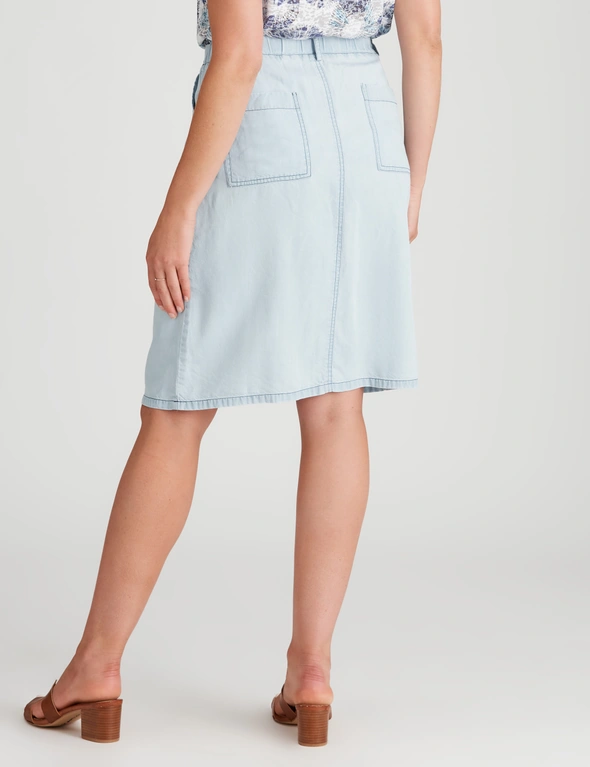 W.Lane Chambray A-Line Skirt, hi-res image number null