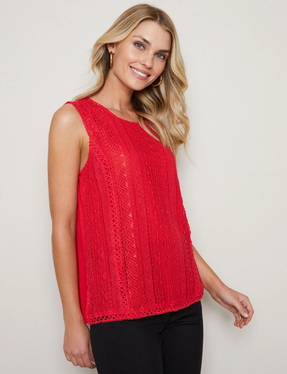 W.Lane Lace Sleeveless Top, hi-res image number null