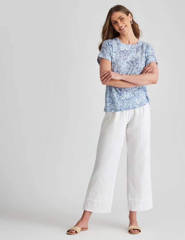 W.Lane Double Layered Wide Legs Crop Pants, hi-res image number null