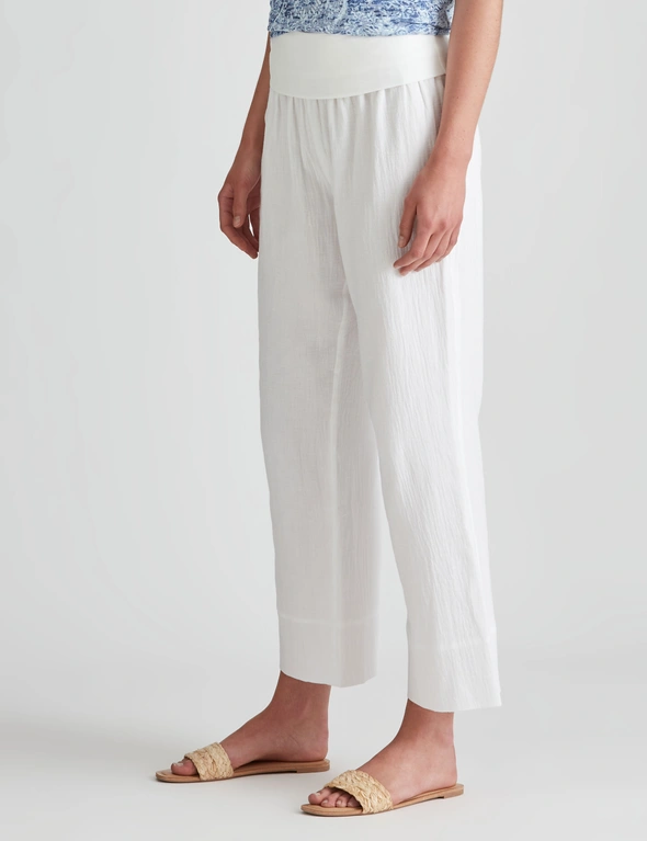 W.Lane Double Layered Wide Legs Crop Pants, hi-res image number null