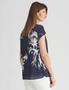 W.Lane Floral Woven Hem T-Shirt, hi-res