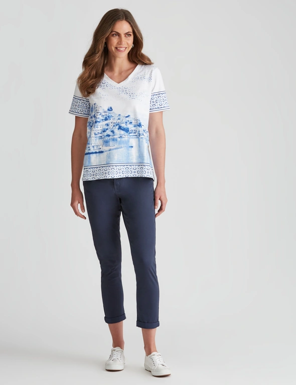 W.Lane Cotton Scenic Print T-Shirt, hi-res image number null