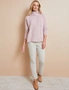 W.Lane Cowl Neck Cable Pullover Top, hi-res