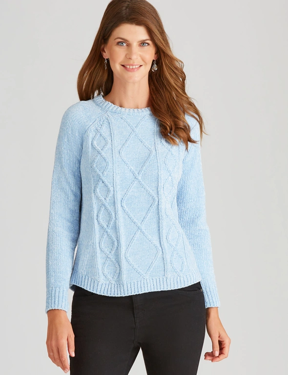 W.Lane Chenille Cable Pullover Top, hi-res image number null
