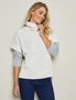 W.Lane Cable Cowl Short Sleeve Pullover Top, hi-res