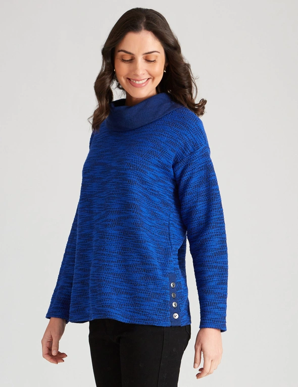 W.Lane Cowl Neck Textured Knitwear Top, hi-res image number null