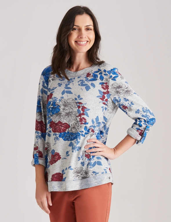 W.Lane Printed Fluffy Knitwear Top, hi-res image number null
