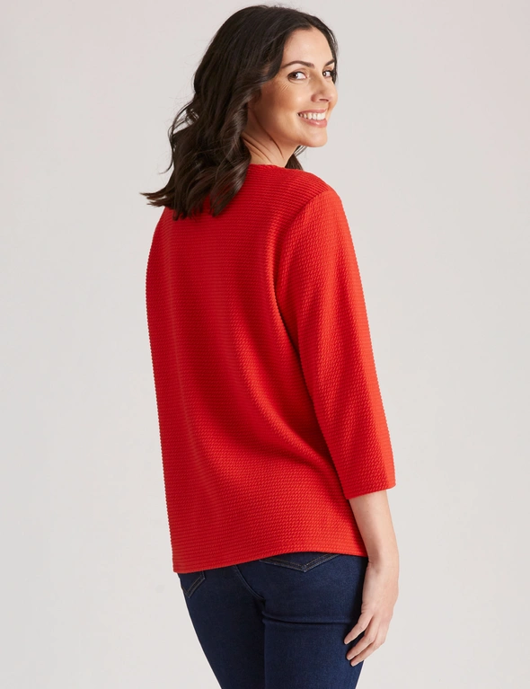 W.Lane High Neck Textured Knitwear Top, hi-res image number null