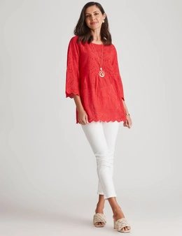 W.Lane Embroidery Woven Top