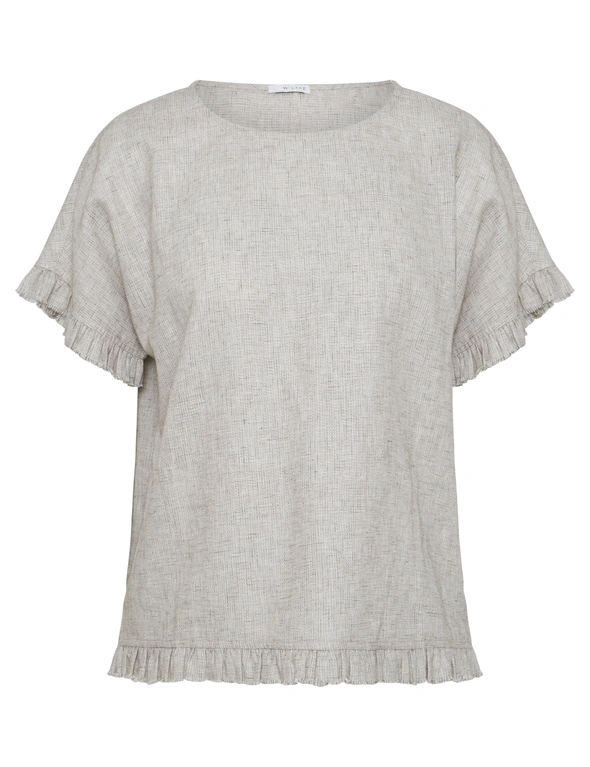W.Lane Linen Frill Top, hi-res image number null