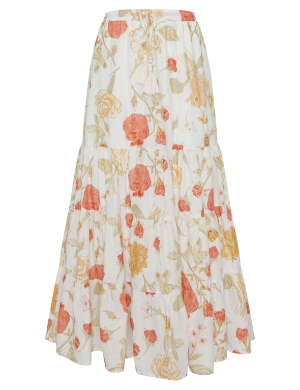 W.Lane Floral Tiered Drawstring Skirt, hi-res image number null