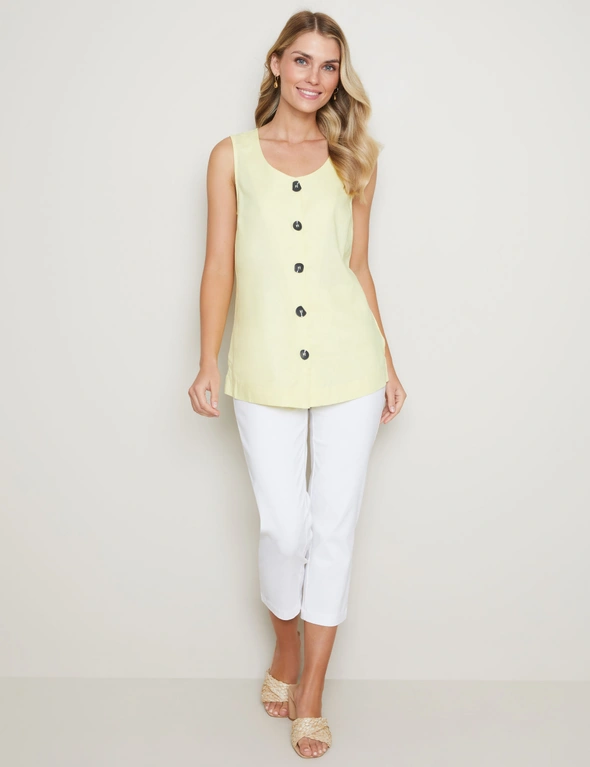 W.Lane Linen Button Up Top, hi-res image number null