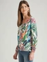 W.Lane Tropical Leaves Woven Top, hi-res
