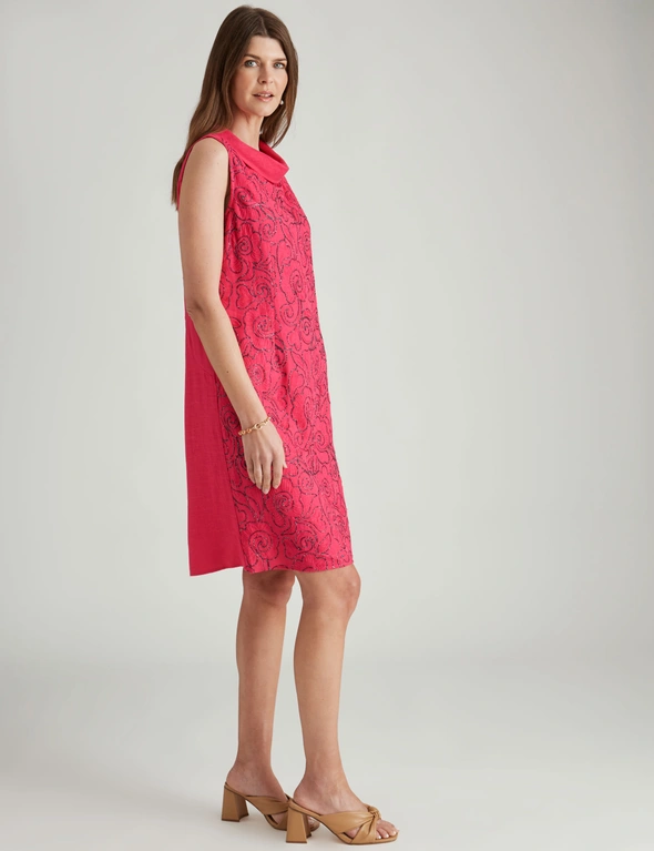 W.Lane Linen Floral Embroidery Dress, hi-res image number null