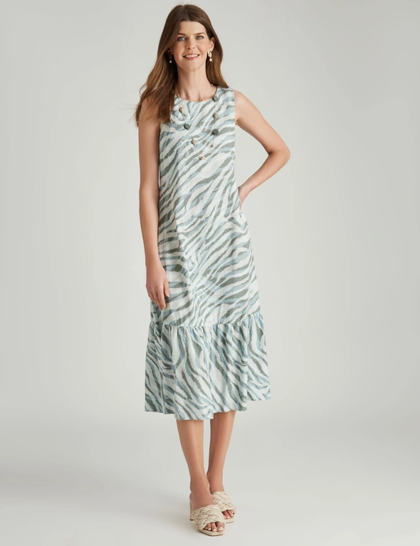 W.Lane Linen Tie Dye Dress, hi-res image number null