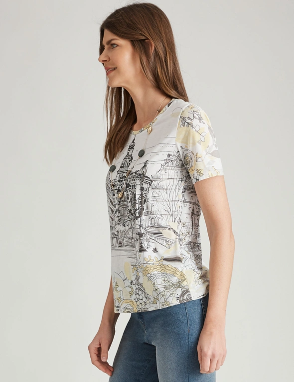W.Lane Hotfix Floral Scenic Knitwear Top, hi-res image number null