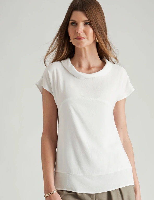 W.Lane Roll Neck Woven Top, hi-res image number null